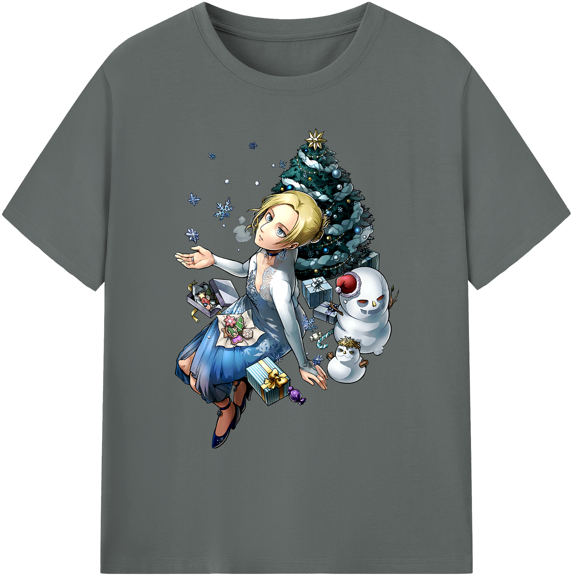 （画像用） 進撃の巨人 アニ・レオンハート Attack on Titan Annie Leonhart 綿100％ メンズ半袖Tシャツ｜肌触りやわらか＆通気性